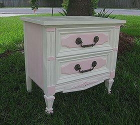 pretty in pink nightstand makeover with annie sloan chalk paint, chalk paint, painted furniture, Painted with Annie Sloan Old White Paint