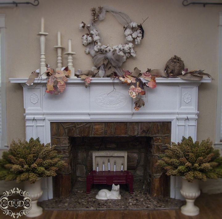fun festive and fabulous fall fireplaces, fireplaces mantels, seasonal holiday decor, Deja Vue Designs