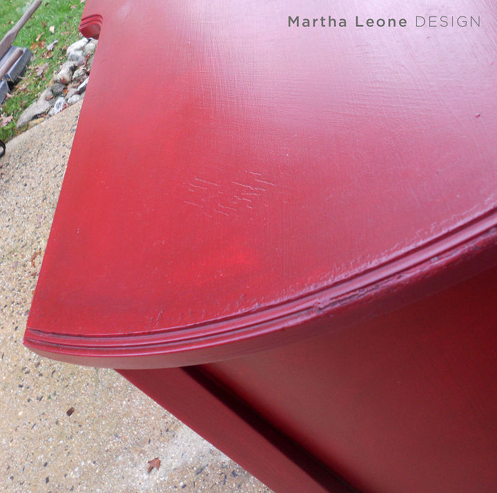 try this red technique on your next piece, chalk paint, painted furniture