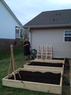 i finally built my raised garden beds, diy, gardening, raised garden beds, woodworking projects