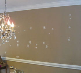 lightening up room with white paint, paint colors, painting, wall decor, This is the wall in the dining area prepared for paint