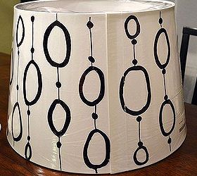 diy hand painted ikea lampshade, home decor, painted furniture, Tested out a design idea directly on the plastic wrapper of the lampshade
