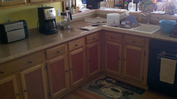 picture frame kitchen cabinets and tile breakfast bar, home decor, kitchen cabinets, kitchen design, The lower cabinets