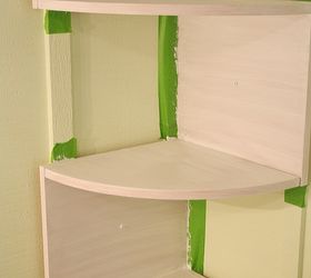 chalk paint is not scary painting a geometric shelf on the wall, chalk paint, painted furniture, shelving ideas, The Pure White does not have a color pigment in it so it takes a few coats