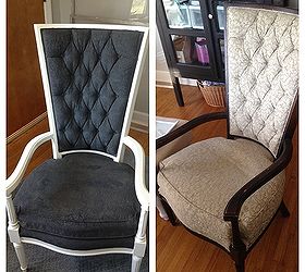 the painted fabric chairs, painted furniture, reupholster