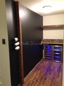 reclaimed wine nook, diy, flooring, hardwood floors, home improvement, repurposing upcycling, shelving ideas, storage ideas, tile flooring, woodworking projects, Attaching and testing out the holders