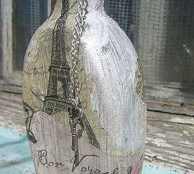decoupage ideas french style glass bottle decoupage, crafts, decoupage