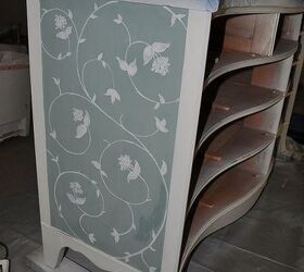 chic painted dresser redo, painted furniture, I used Old white and Duck Egg by Annie Sloan