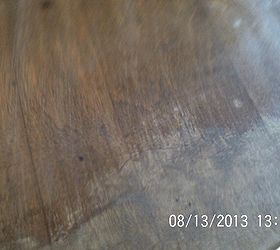 my 1st refinishing job on tell city kitchen table, Before