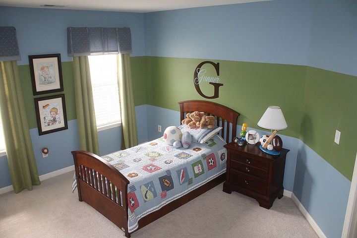 horizontal stripes in a boys bedroom, bedroom ideas, home decor, painting