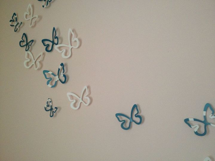 a decorao de parede mais fcil de atualizar, O conjunto de borboletas agora est completo e bem organizado