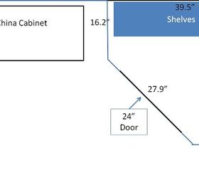 a corner pantry made from scratch, Pantry plans drawn up on PowerPoint