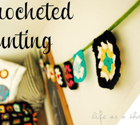 creating a crocheted bunting, crafts