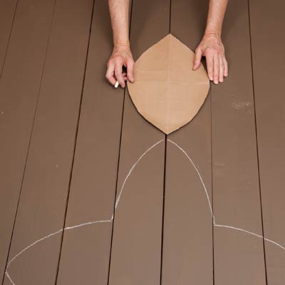 how to paint a design on your porch floor, Center the small template directly above the large one and outline it working along the length of the floorboards RELATED Think you d prefer a more colorful design See here