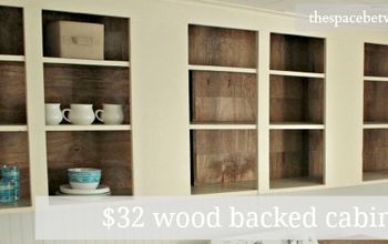 Create a Wood Slat Look in Your Open Cabinets for $32!!