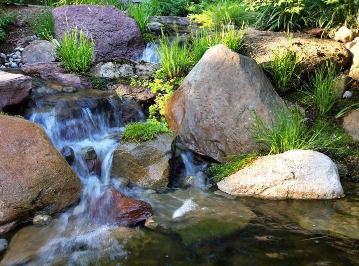 pond and waterfalls ruxton md, outdoor living, ponds water features, Naturalistic waterfalls into pond
