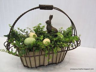 rustic neutral faux chocolate bunny easter centrepiece, easter decorations, repurposing upcycling, seasonal holiday d cor