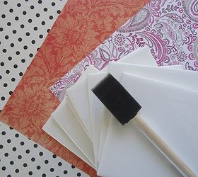 diy tile coasters easy and cheap, crafts, decoupage, You will need ceramic tiles scrapbook paper Mod Podge and a spray acrylic sealer