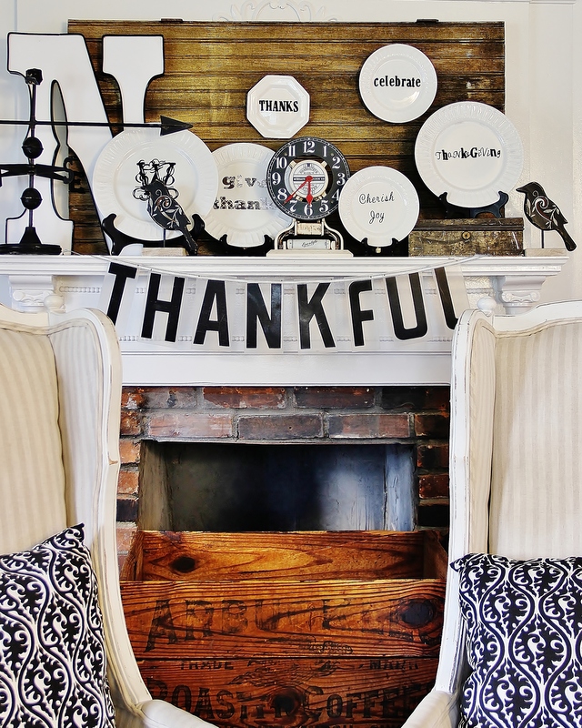 easy inexpensive thankful mantel, seasonal holiday d cor, thanksgiving decorations