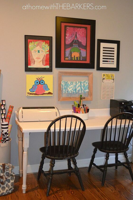 how to make a framed fabric garland, crafts, The gallery wall where I added this fun piece