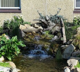 water features, ponds water features, 1 200 gallon Rain Water Harvesting system with 2 waterfalls in Hopatcong NJ