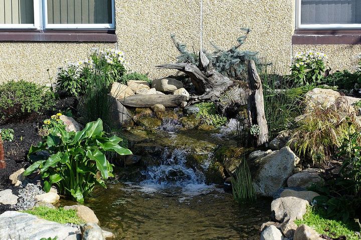 water features, ponds water features, 1 200 gallon Rain Water Harvesting system with 2 waterfalls in Hopatcong NJ