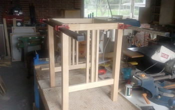 This is a arts and crafts lamp table I'm making for a client. It's made