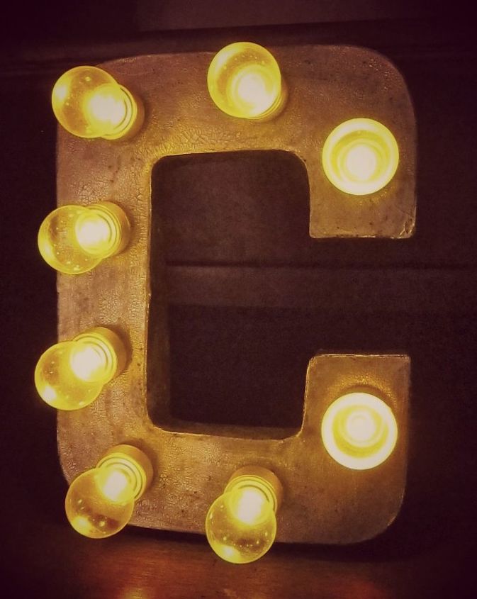 use tea lights to make light up marquee letters awesome for home decor, crafts, repurposing upcycling