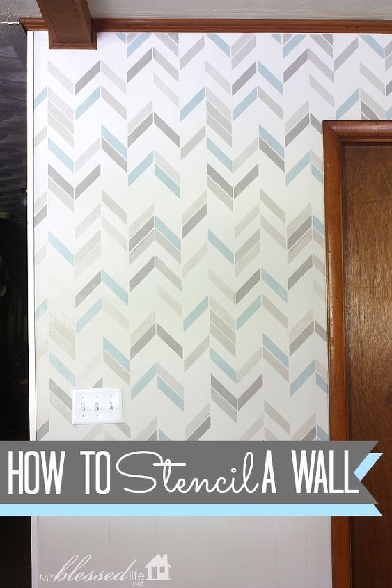 how to stencil a wall wallpaper look a like, paint colors, painting, wall decor, This is the final photo of the paneled wall I stenciled