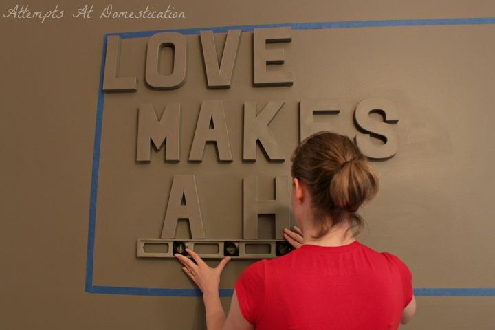 3d wall quote, crafts, home decor, wall decor, Leveling words for wall quote