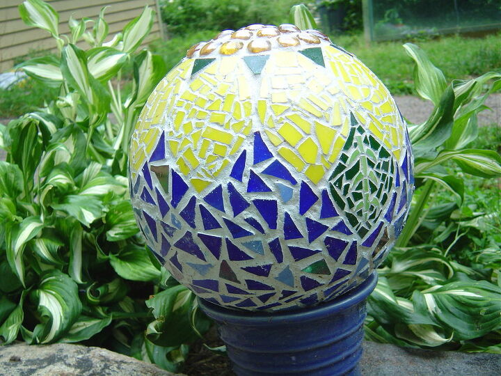 flower mosaic ball, crafts