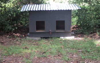 We needed a large dog house...it was built from a cabinet ...TOTAL COST $20.00 !!!!!
