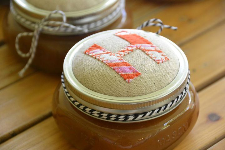 appliqu mason jar lids, crafts, mason jars
