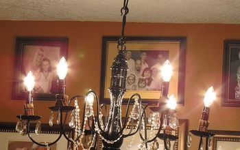 My Homemade Chandelier Project = BLING!