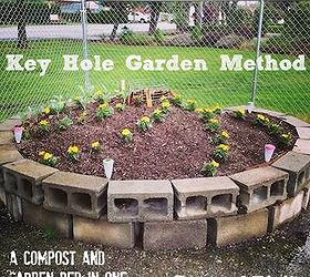 keyhole garden bed method a compost and garden bed in one, composting, gardening, go green, raised garden beds