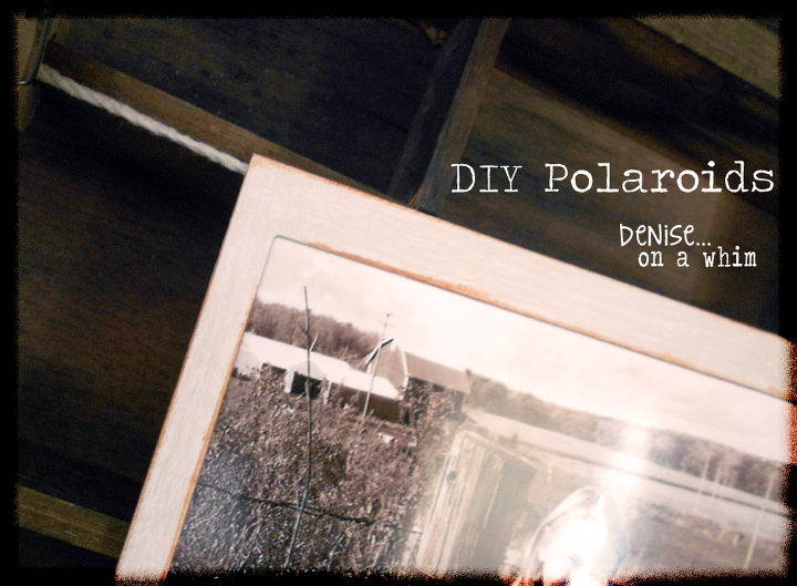 diy vintage polaroid picture banner, crafts, home decor, Ink was applied to each edge on the Polaroid frame to age it