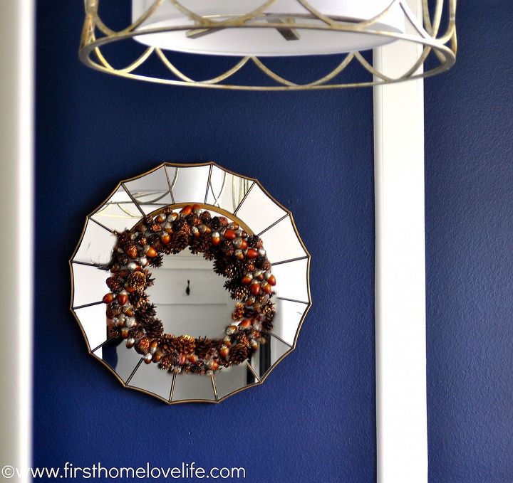 gold glittered pinecone and acorn fall wreath, crafts, seasonal holiday decor, wreaths