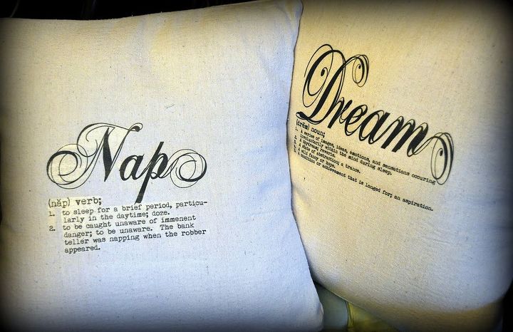 drop cloth pillows, crafts, Nap and dream pillows