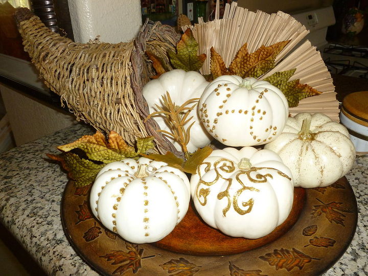 painting pumpkins, crafts, seasonal holiday decor, Painted white pumpkins