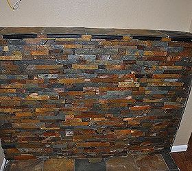 new wood stove location, concrete masonry, diy, home decor, woodworking projects, nice texture