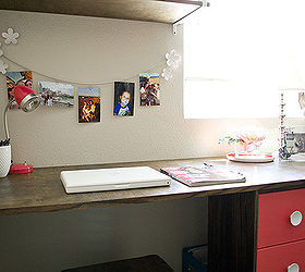 Diy Built Desk Nightstand Combination With Shelves Storage And