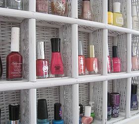 a place for my nail polish, painted furniture, shelving ideas, woodworking projects, Here is the little nail polish holder Cute huh