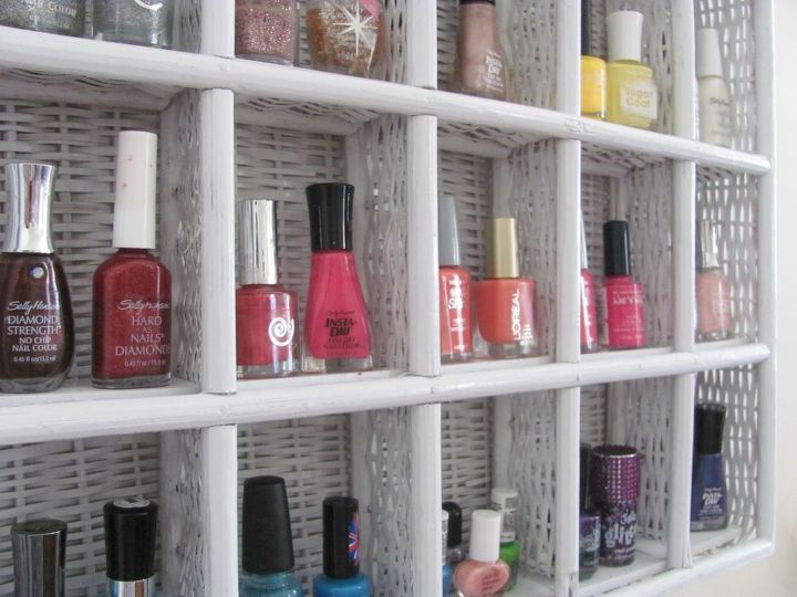a place for my nail polish, painted furniture, shelving ideas, woodworking projects, Here is the little nail polish holder Cute huh