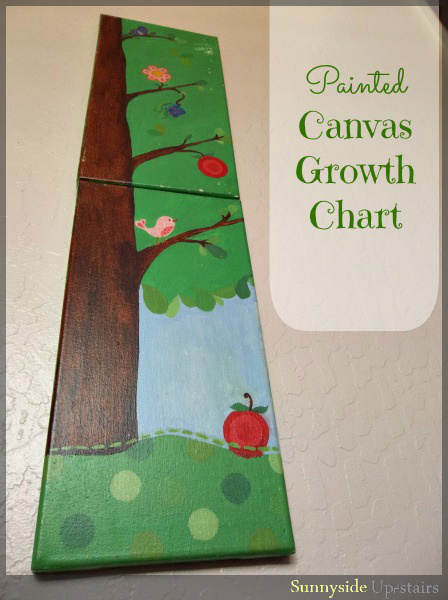 canvas growth chart, crafts, painting, Inexpensive painted growth chart for my almost 4 year old daughter
