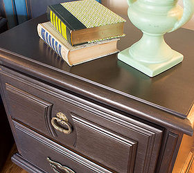nightstand makeover with metallic glaze, painted furniture