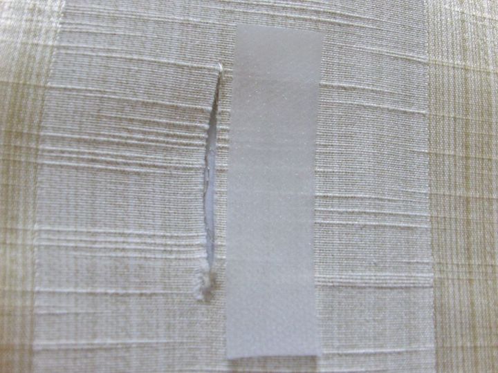 una forma rpida de arreglar un rasgn en una cortina