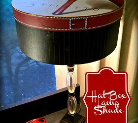 hat box lamp shade, lighting, repurposing upcycling, Drill holes into the top of the lid for air vents and mounting