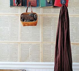 repurposed books into unique coat rack, diy, how to, repurposing upcycling, The finished coat rack makes a real statement piece of decor that is useful and keeps unwanted books from ending up in a landfill