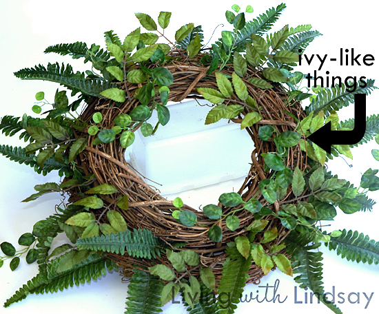diy interchangeable wreath, christmas decorations, crafts, seasonal holiday decor, wreaths, Next add another type of leafy greenery