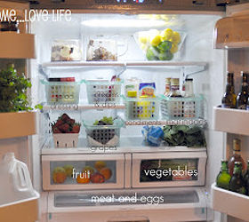 an organized refrigerator, appliances, organizing